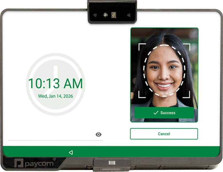 Paycom Face Forward Hardware Time Clock